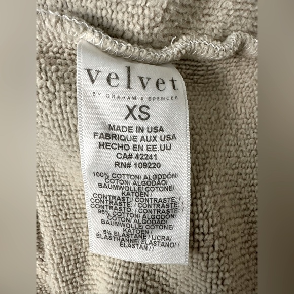 Velvet by Graham & Spencer Jensen Sweatshirt Beige Mini Dress Size XS - Picture 13 of 13